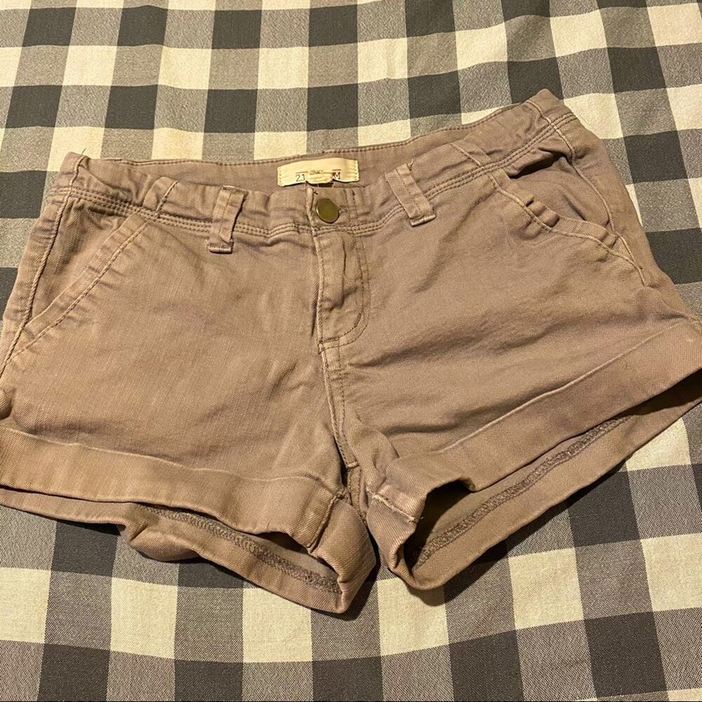 2.1 Denim Light Brown Jean Shorts Women's Size 28 Cotton Polyester Spandex